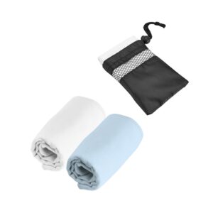 TRAVIS. Microfibre sports towel with 190T pouch (210 g/m²)