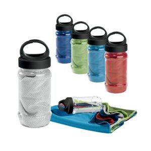 ARTX PLUS. Polyamide and polyester sports towel with bottle
