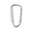 Carabiner clip in aluminium.