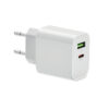 18W 2 port USB charger EU plug