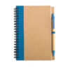 B6 recycled notebook with pen