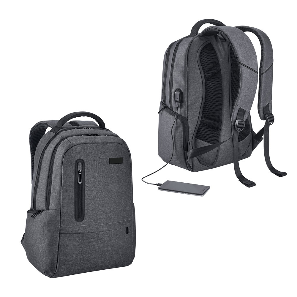 SPACIO. 17″ Waterproof two tone laptop backpack
corporate gifts Dubai supplier