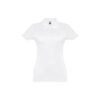 THC EVE WH. Short-sleeved fitted polo for women in 100% cotton