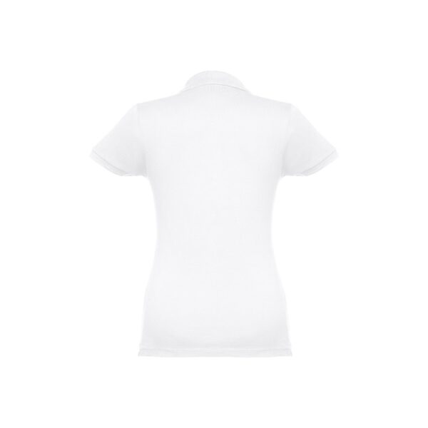 THC EVE WH. Short-sleeved fitted polo for women in 100% cotton