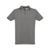 30137_113-a THC ROME. Men's Polo Shirt with contrast colour trim and buttons