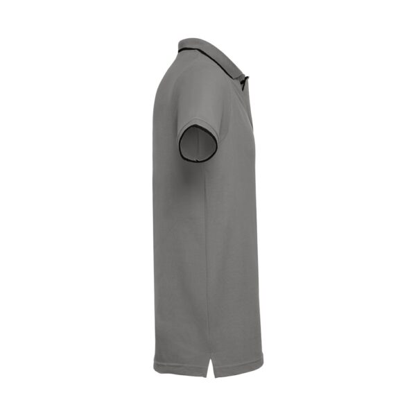 30137_113-c THC ROME. Men's Polo Shirt with contrast colour trim and buttons