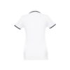 THC ROME WOMEN WH. Women's Polo Shirt with contrast colour trim and buttons
