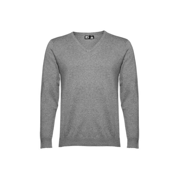 30149_193-a THC MILAN. Men's V-neck pullover in cotton and polyamide