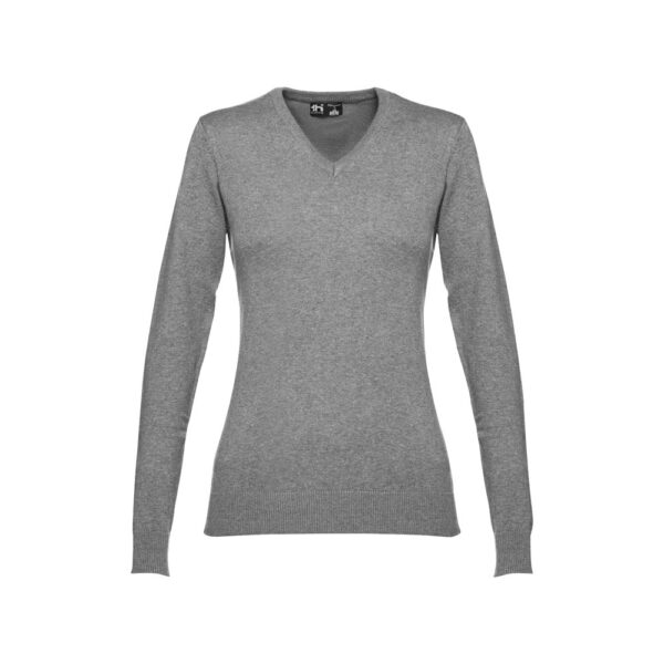 30150_193-a THC MILAN WOMEN. V-neck pullover for women in cotton and polyamide