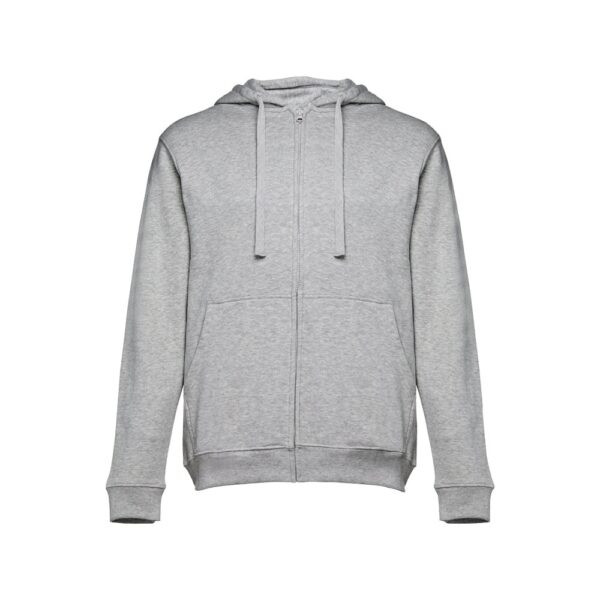 THC AMSTERDAM. Men's hoodie in cotton and polyester with full zip