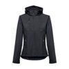 THC ZAGREB WOMEN. Women's softshell jacket with detachable hood and rounded back hem