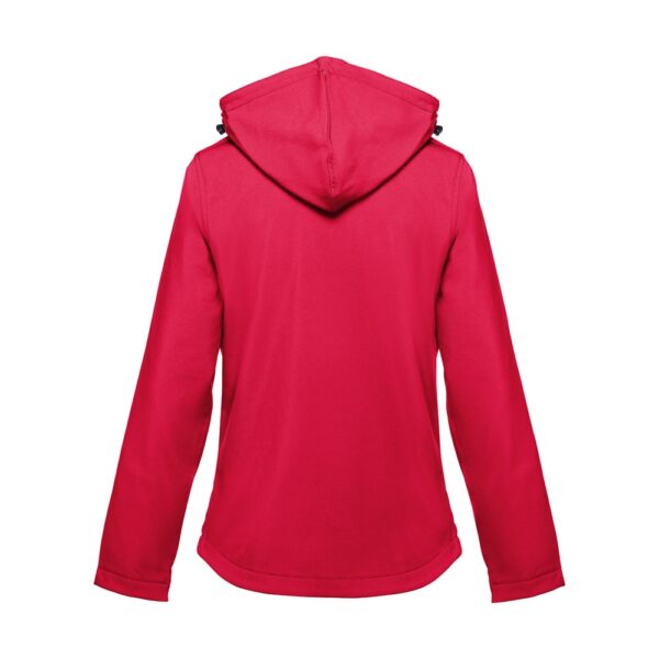 THC ZAGREB WOMEN. Women's softshell jacket with detachable hood and rounded back hem