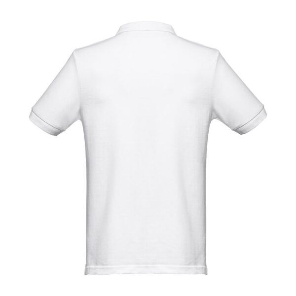 THC MONACO WH. Men's short-sleeved piqué polo shirt in 100% cotton