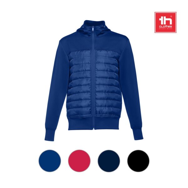 THC SKOPJE. Men's hooded jacket in 300T taffeta