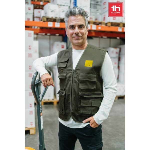 THC PIXEL. Waistcoat (200 g/m²) in polyester and cotton