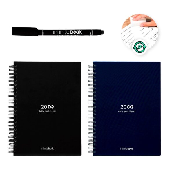 STARTER KIT INFINITE PLANNER A5. Set includes an A5"infinite Diary", cleaning kit, marker and marker holder