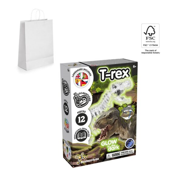 Fossil Excavation Kit II. Educational game supplied with a kraft paper gift bag (90 g/m²), made from FSC™ certified material and other controlled materials