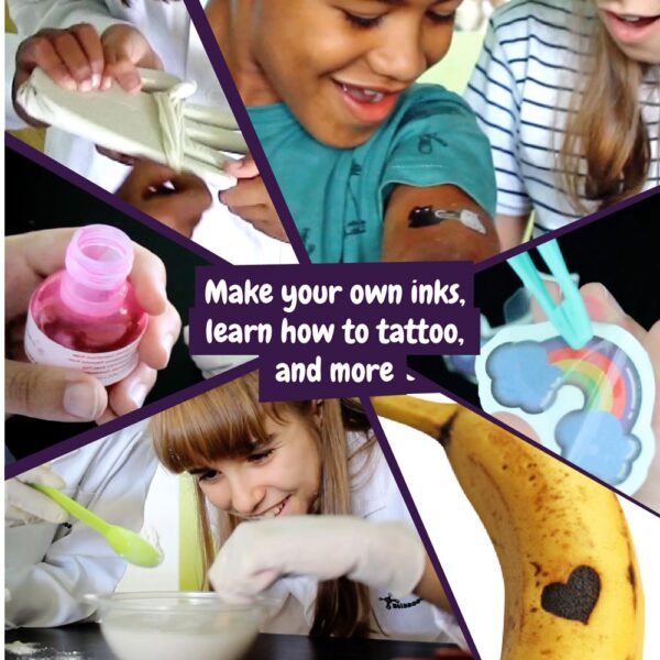 Tattoo Factory Kit II. Educational game supplied with a kraft paper gift bag (100 g/m²)