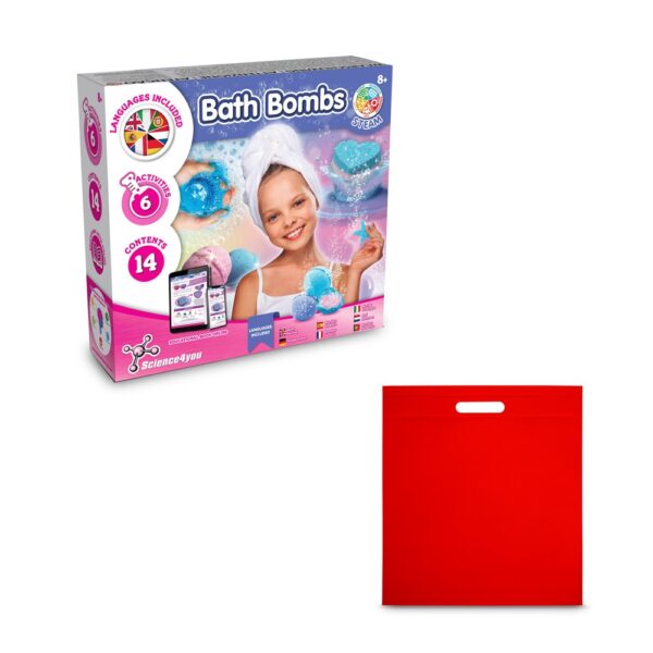 Bath Bombs Kit IV. Educational toy supplied with a non-woven gift bag (80 g/m²)