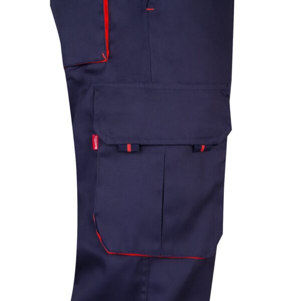 VL HYPNOS. Two-tone multi-pocket twill trousers (200g/m²), in cotton (35%) and polyester (65%)