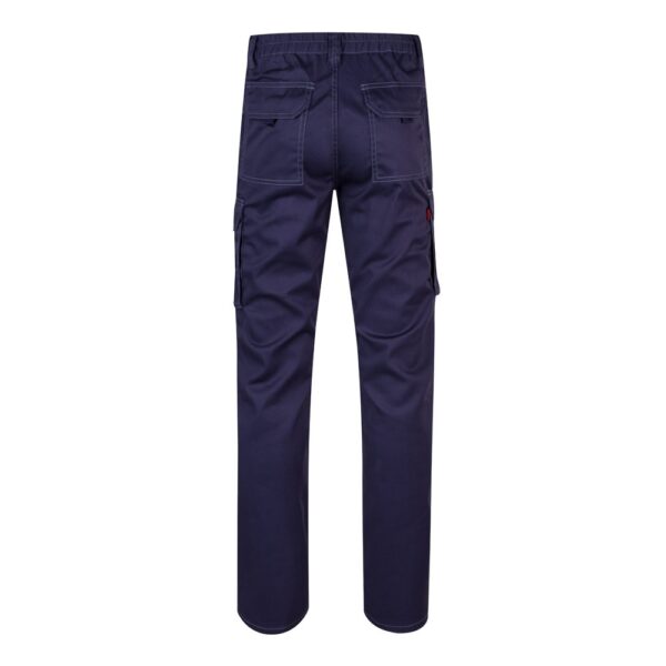 VL PAN. Multi-pocket stretch trousers (290g/m²), in cotton (46%), EME (38%) and polyester (16%)