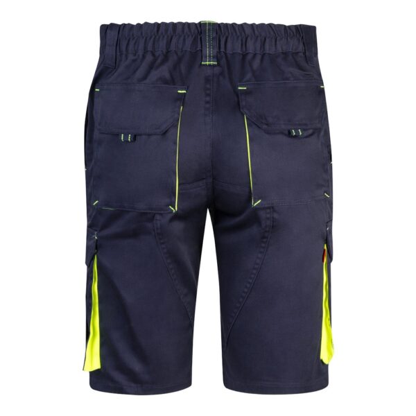 VL HEMERA. Two-tone, multi-pocket stretch Bermuda shorts (240g/m²), in cotton (46%), EME (38%) and polyester (16%)