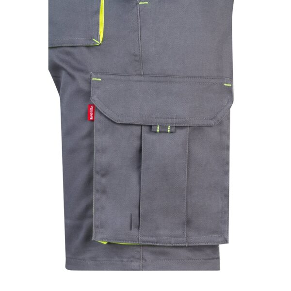 VL HEMERA. Two-tone, multi-pocket stretch Bermuda shorts (240g/m²), in cotton (46%), EME (38%) and polyester (16%)