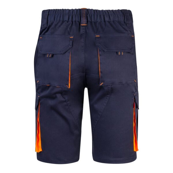 VL HEMERA. Two-tone, multi-pocket stretch Bermuda shorts (240g/m²), in cotton (46%), EME (38%) and polyester (16%)