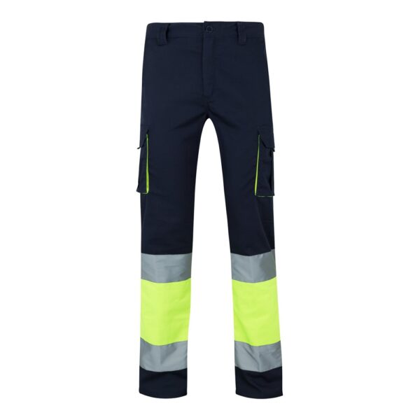 36021_204 VL ZEUS LARGE. Two-tone, multi-pocket stretch trousers (240g/m²), in cotton (46%), EME (38%) and polyester (16%)