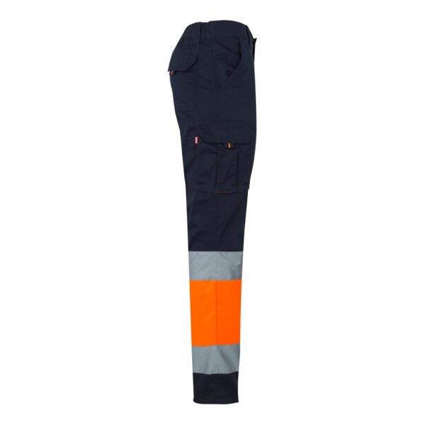 36021_214-d VL ZEUS LARGE. Two-tone, multi-pocket stretch trousers (240g/m²), in cotton (46%), EME (38%) and polyester (16%)
