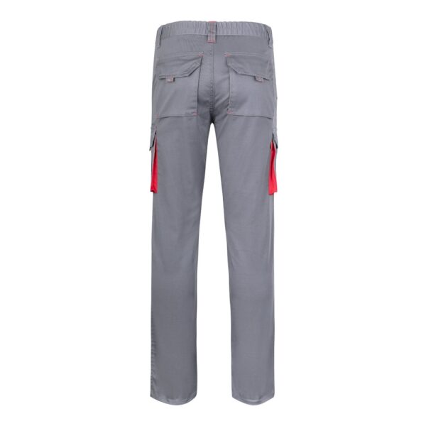VL FIDES. Two-tone, multi-pocket stretch trousers (240g/m²), in cotton (46%), EME (38%) and polyester (16%)