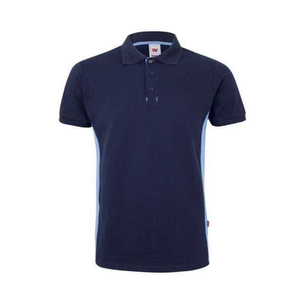 VL SUPAY. Two-tone piqué polo shirt (180g/m²), short sleeve, in cotton (60%) and polyester (40%)
