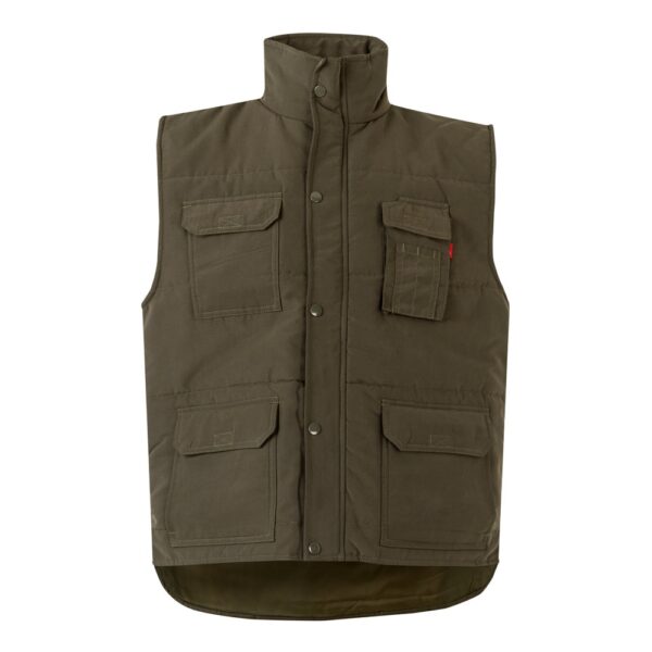 VL MEFITIS. Multi-pocket padded vest (220g/m²), in polyester (100%)