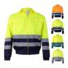 36050_set VL NEPTUNE. Two-tone twill jacket (210g/m²) in polyester (80%) and cotton (20%)