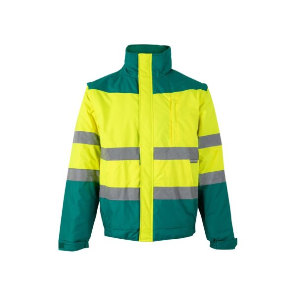 36059_209 VL JUPITER. Two-tone padded jacket (180g/m²) in polyester (100%), with PU coating