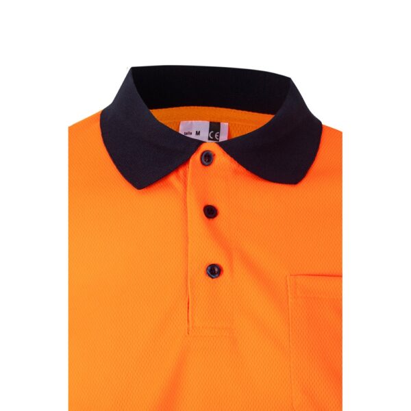 VL CUPID LARGE. Two-tone bird-eye polo shirt (160g/m²) with short sleeves, in polyester (100%)