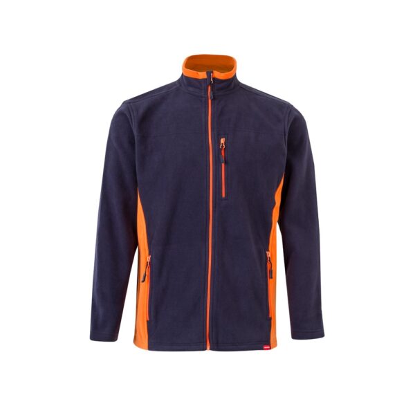 VL GERAS. Two-tone fleece jacket (220g/m²) in polyester (100%)