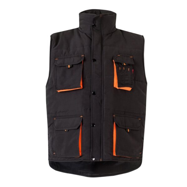36082_213 VL NERGAL. Padded vest, two-tone, multi-pocket (120g/m²), in polyester (100%)
