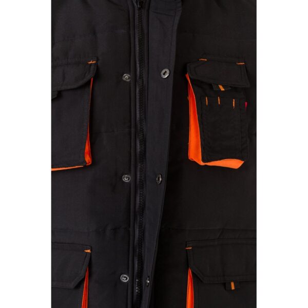 36082_213-e VL NERGAL. Padded vest, two-tone, multi-pocket (120g/m²), in polyester (100%)