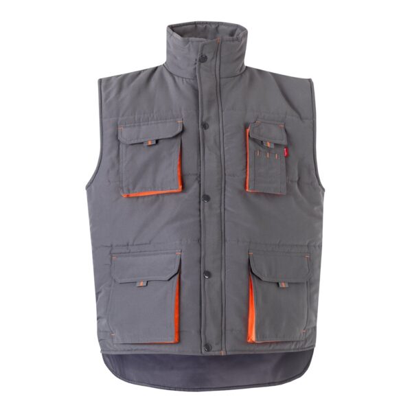 36082_217 VL NERGAL. Padded vest, two-tone, multi-pocket (120g/m²), in polyester (100%)