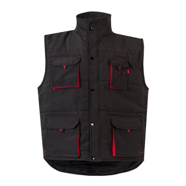 36082_233 VL NERGAL. Padded vest, two-tone, multi-pocket (120g/m²), in polyester (100%)