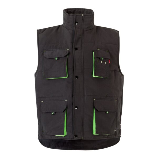36082_243 VL NERGAL. Padded vest, two-tone, multi-pocket (120g/m²), in polyester (100%)
