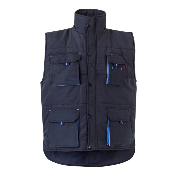 36082_244 VL NERGAL. Padded vest, two-tone, multi-pocket (120g/m²), in polyester (100%)