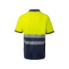 36100_204-b VL ACHELOUS. Two-tone piqué polo shirt (150g/m²) with short sleeves, in cotton (55%) and polyester (45%)
