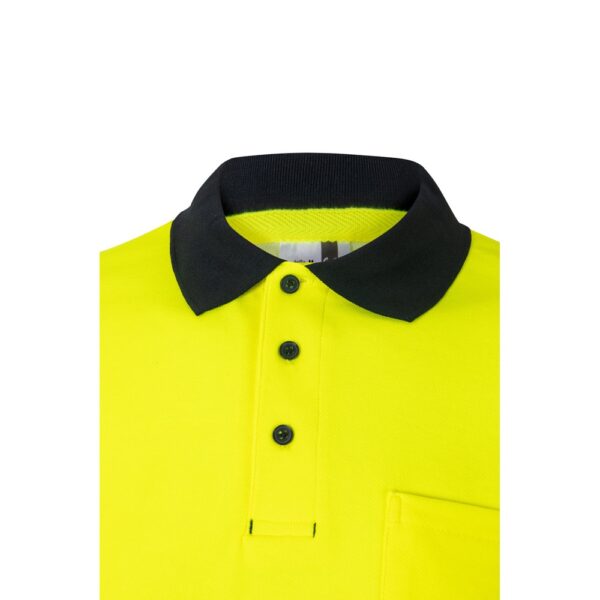 36100_204-f VL ACHELOUS. Two-tone piqué polo shirt (150g/m²) with short sleeves, in cotton (55%) and polyester (45%)