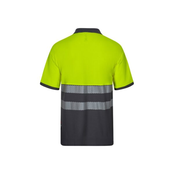 36100_207-b VL ACHELOUS. Two-tone piqué polo shirt (150g/m²) with short sleeves, in cotton (55%) and polyester (45%)
