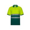 36100_209 VL ACHELOUS. Two-tone piqué polo shirt (150g/m²) with short sleeves, in cotton (55%) and polyester (45%)