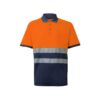 36100_214 VL ACHELOUS. Two-tone piqué polo shirt (150g/m²) with short sleeves, in cotton (55%) and polyester (45%)