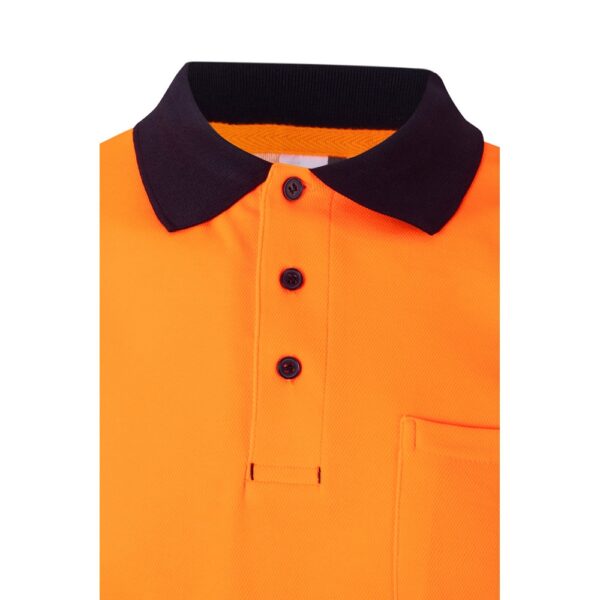 36100_214-f VL ACHELOUS. Two-tone piqué polo shirt (150g/m²) with short sleeves, in cotton (55%) and polyester (45%)