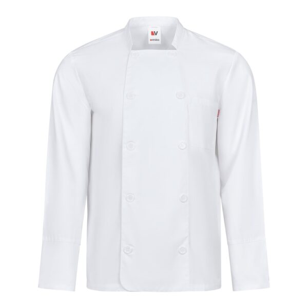 36123_106 VL KALI. Long-sleeved kitchen jacket (175g/m²), in cotton (35%) and polyester (65%)